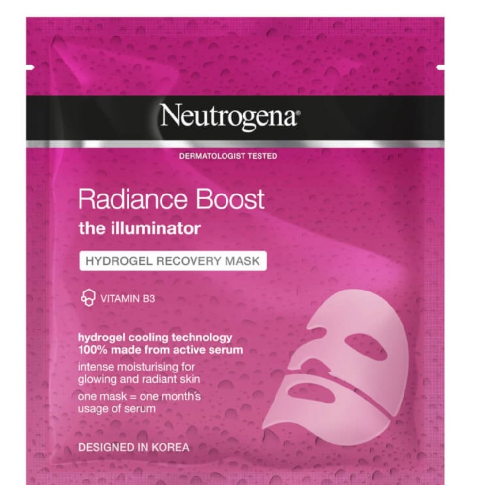 ✨ Neutrogena Radiance Boost Brightening Hydrogel Masks – Set of 4 ✨